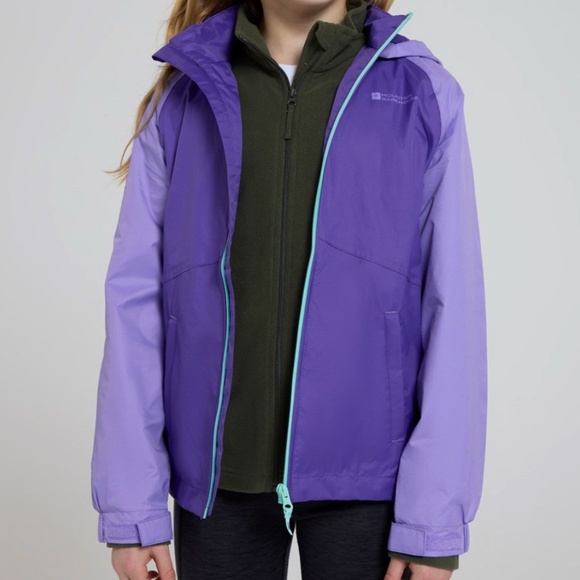 Mountain Warehouse purple jacket girls / Kids Waterproof Jacket - Picture 3 of 6